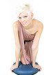 blonde junge Frau