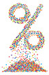 Confetti percentage symbol