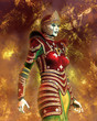 Illustration: Fantasy princess girl with armor Fantasy princess girl with armor