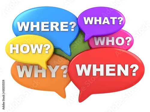 Illustration: Questions multicolour Questions multicolour