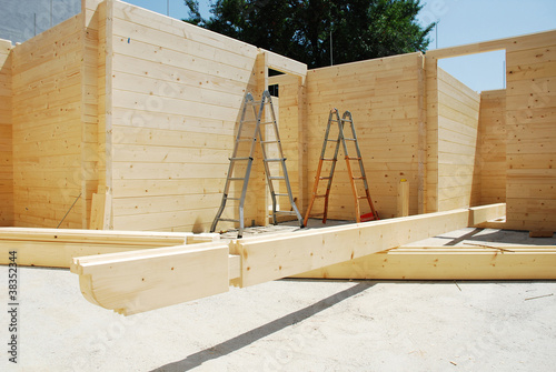 Photo: Ladders and Roof Beams Ladders and Roof Beams