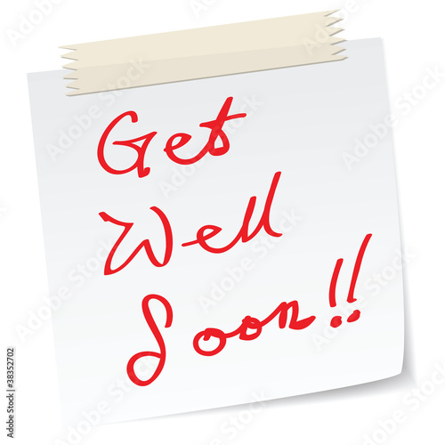 Vector: get well soon message get well soon message