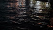 Flickering water surface at night