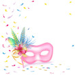 Mardi-Gras or Carnival background. Venetian Mask.