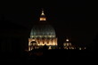 Dome of Saint Peter Basilica by night