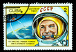 CUBA - CIRCA 1981. A stamp printed in the Cuba, shows cosmonaut