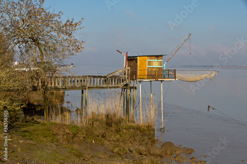 Photo: Cabane de pêcheur sur la Garonne Cabane de pêcheur sur la Garonne