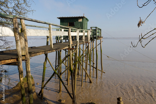 Photo: Cabane de pêcheur sur la Garonne Cabane de pêcheur sur la Garonne