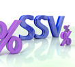 SSV Sommerschlussverkauf 3D Schriftzug blau SSV Sommerschlussverkauf 3D Schriftzug blau