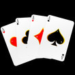 four ace cards vector illustration