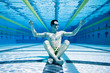 Swimmer in Pool UnderWater