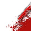 Crime Concept Bloody Knife and Blood Splatter