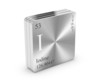 Iodine - element of the periodic table on metal steel block