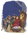 Christmas nativity scene with Holy Family