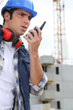 Worker talking over the talkie
