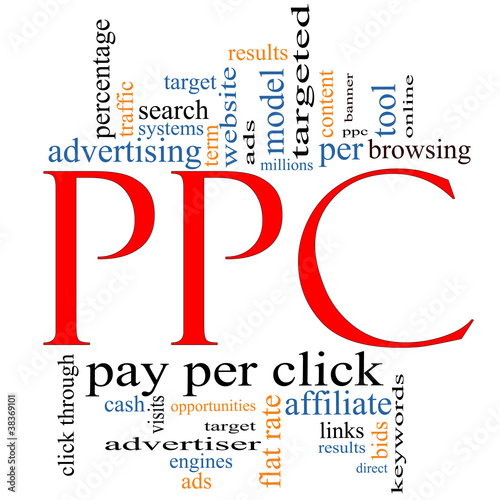 Illustration: PPC Pay Per Click word cloud PPC Pay Per Click word cloud