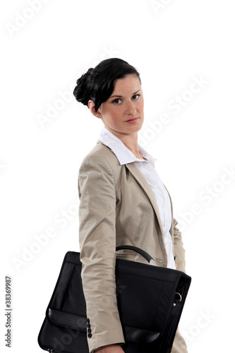 Photo: Woman with a briefcase Woman with a briefcase