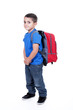 student with backpack toddler