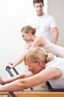 Women exercising at the gym