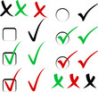 Cool check sign set vector