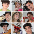 A collage of adolescents