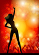 Dancing girl in the nightclub