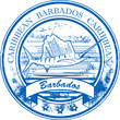 Stamp with Barbados, Caribbean inside, vector