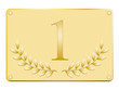 Plaque laurée en or pour le premier Plaque laurée en or pour le premier