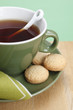 Tea and cookies close-up