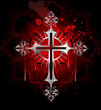 gothic silver cross