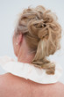 Brautfrisur blond hochgesteckt