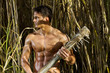 fighter man with mace weapon