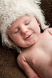 Sleeping smiling baby