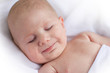 Smiley sleeping baby