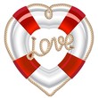 Vektor: Life belt heart valentine Life belt heart valentine