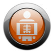 Orange Metallic Orb Button "X-Ray"