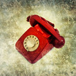 grunge red phone