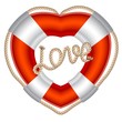 Vektor: Life belt heart valentine Life belt heart valentine