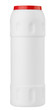 White plastic detergent bottle isolated on white