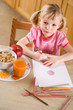 little girl drawing