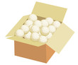 Vector: Full box of golf ball Full box of golf ball