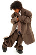 Adorable Beautiful Black Girl Child in Baggy Business Suit