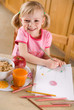 little girl drawing