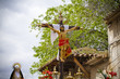 typical spanish easter celebration procession of the christ of m