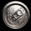 Drink can with drops of water. Top view