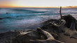 Rocky Coast Sunrise with Long Exposure