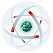 Vector: Atom Modell Atom Modell