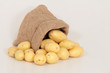 kleine kartoffeln im jutesack