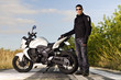 man with a motorcycle
