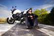 man with a motorcycle
